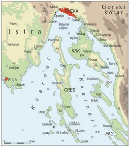 Karta Kvarnerskog zaljeva